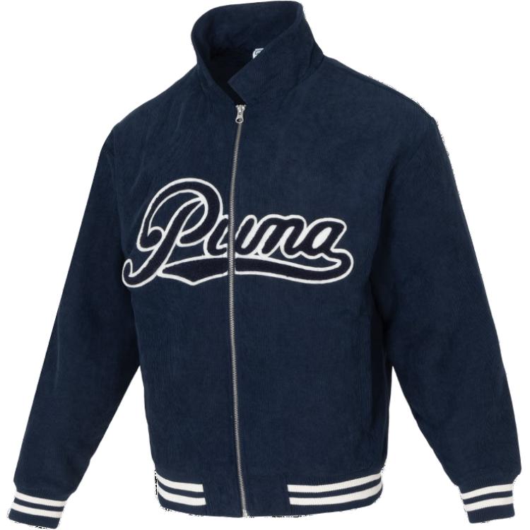 Puma Team Logo Outdoor Casual Sports Zip-Up Jacket Blue - 630949-14