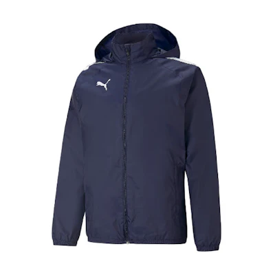 Puma teamLIGA All-Weather Football Jacket Blue Sports Hoodie Jacket 657245-06