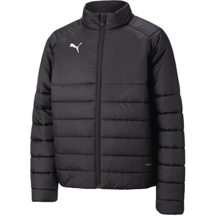 Puma teamLIGA Padded Football Jacket Black Zipper Stand Collar Long Sleeve 658799-03