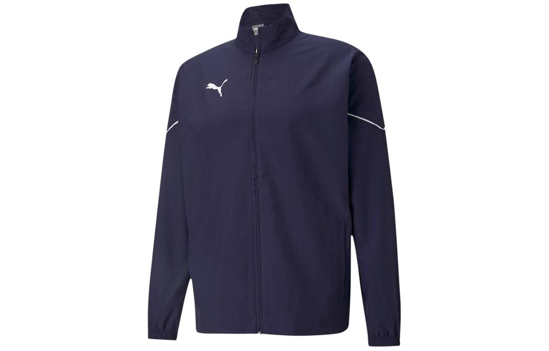 Puma TEAMRISE Printed Navy Stand-Collar Jacket Unisex Casual Outerwear 657644-06