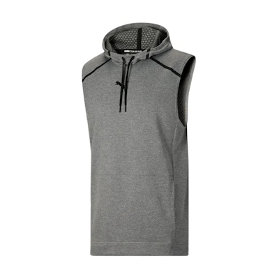 Puma Tech Knit Sleeveless Training Hoodie Grey Casual Solid Color 520123-53
