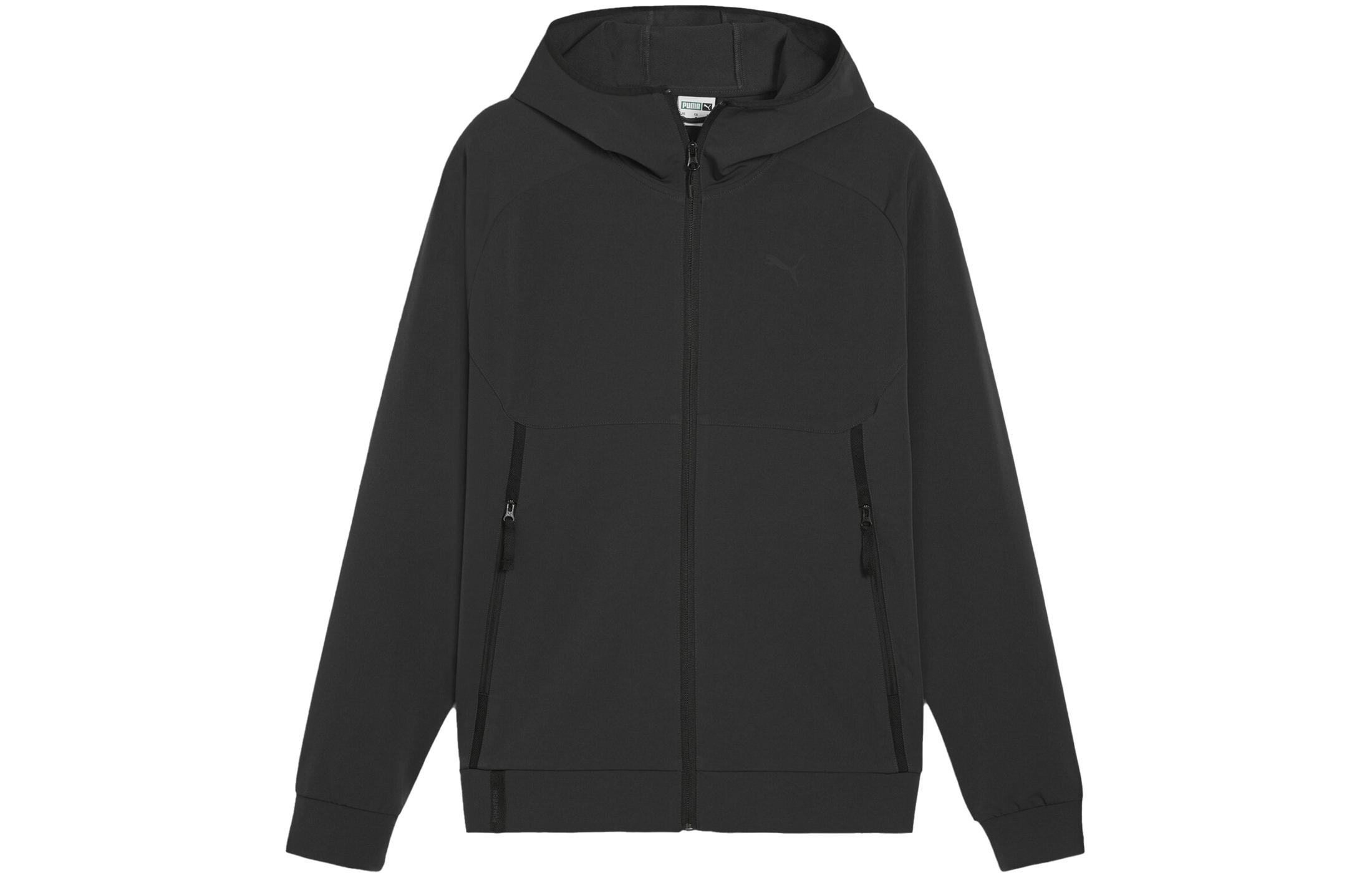 Puma Tech Track Jacket Black Casual Full-Zip Hooded Long-Sleeve Jacket 626178-01