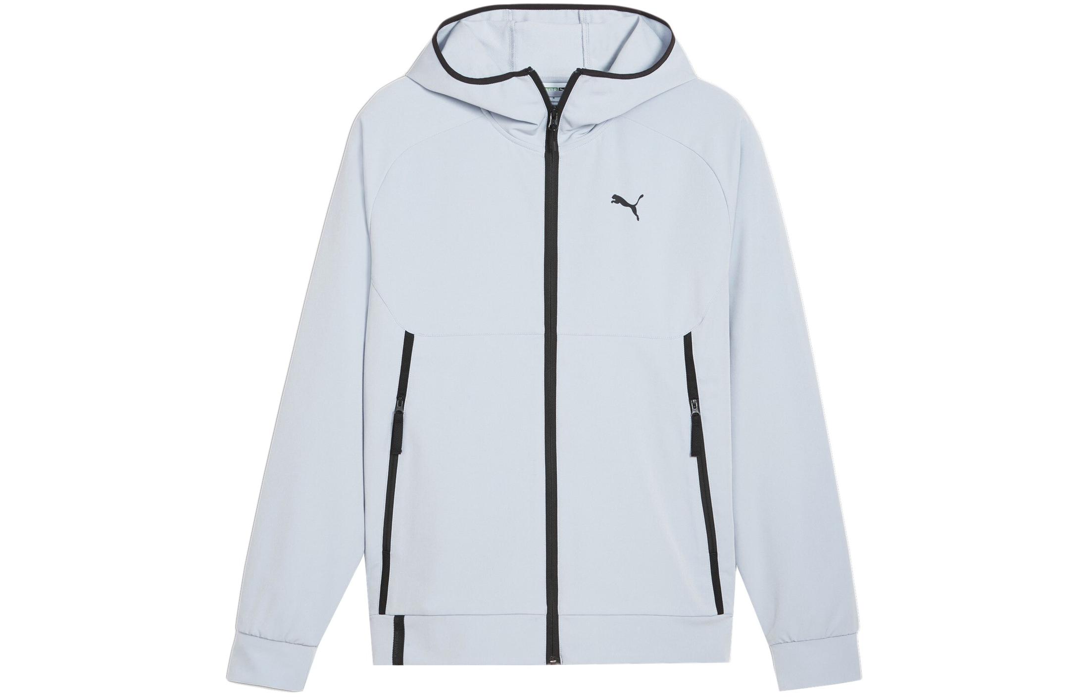 Puma Tech Track Jacket Light Gray Casual Full-Zip Hoodie Long Sleeve 626178-63