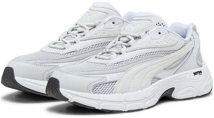 PUMA Teveris Nitro Vortex 緩震防滑耐磨 低筒 生活休閒鞋 男女款 白色 Lookbook PUMA Teveris Nitro Vortex 緩震防滑耐磨 低筒 生活休閒鞋 男女款 白色