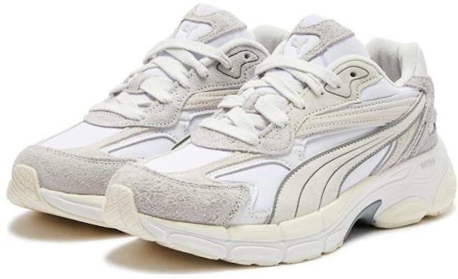 PUMA Teveris Nitro 消耗磨損 防滑耐磨 低筒 運動休閒鞋 男女皆宜 白灰 Lookbook PUMA Teveris Nitro 消耗磨損 防滑耐磨 低筒 運動休閒鞋 男女皆宜 白灰