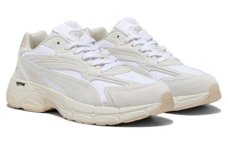 Shop PUMA Teveris Nitro Canyons 舒適 百搭 耐磨防滑 低筒 生活休閒鞋 男女同款 白色