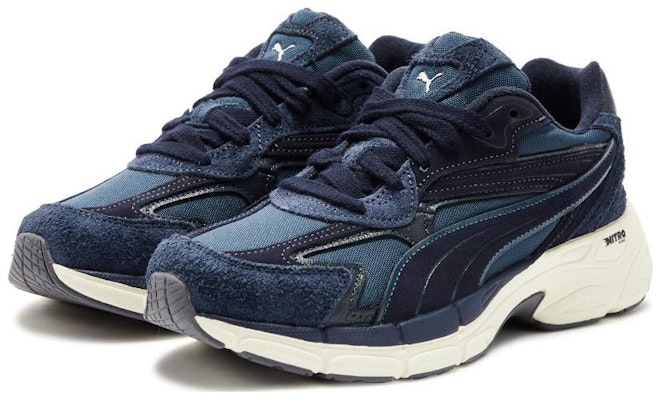 PUMA Teveris Nitro Worn Out 防滑耐磨 低筒 運動休閒鞋 男女同款 藍色 Lookbook PUMA Teveris Nitro Worn Out 防滑耐磨 低筒 運動休閒鞋 男女同款 藍色