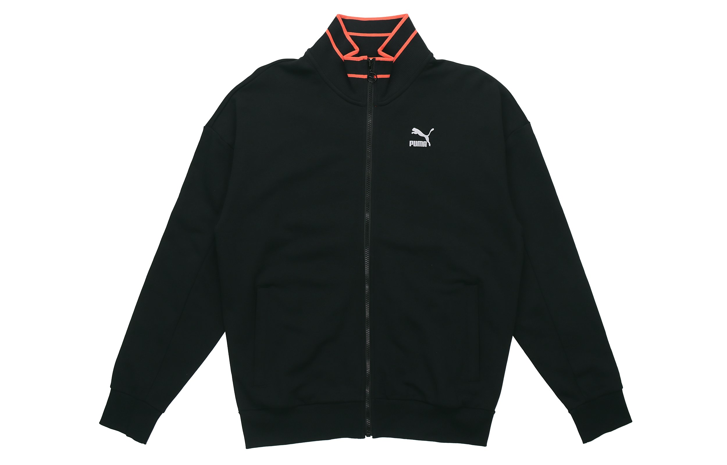 Puma TFS Black Track Jacket Full-Zip Athletic Sweatshirt 597343-01