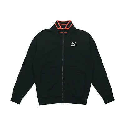 Puma TFS Black Track Jacket Full-Zip Athletic Sweatshirt 597343-01