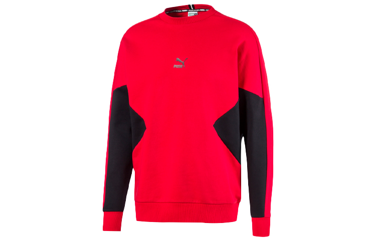 Puma TFS Logo Retro Crewneck Sweatshirt Men’s Casual - Red 597328-11