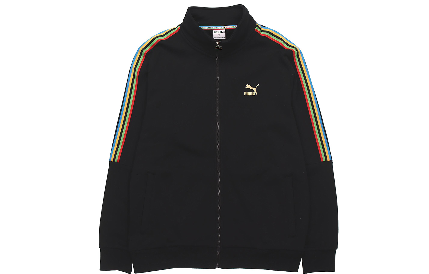 Puma TFS Unity Track Top FT Retro Stripe Colorblock Jacket Black Menswear 599293-01