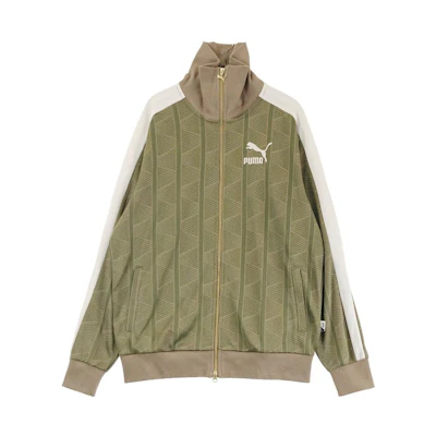 Puma The NeverWorn II T7 Track Jacket Chocolate Brown Full-Print Casual 621843-93