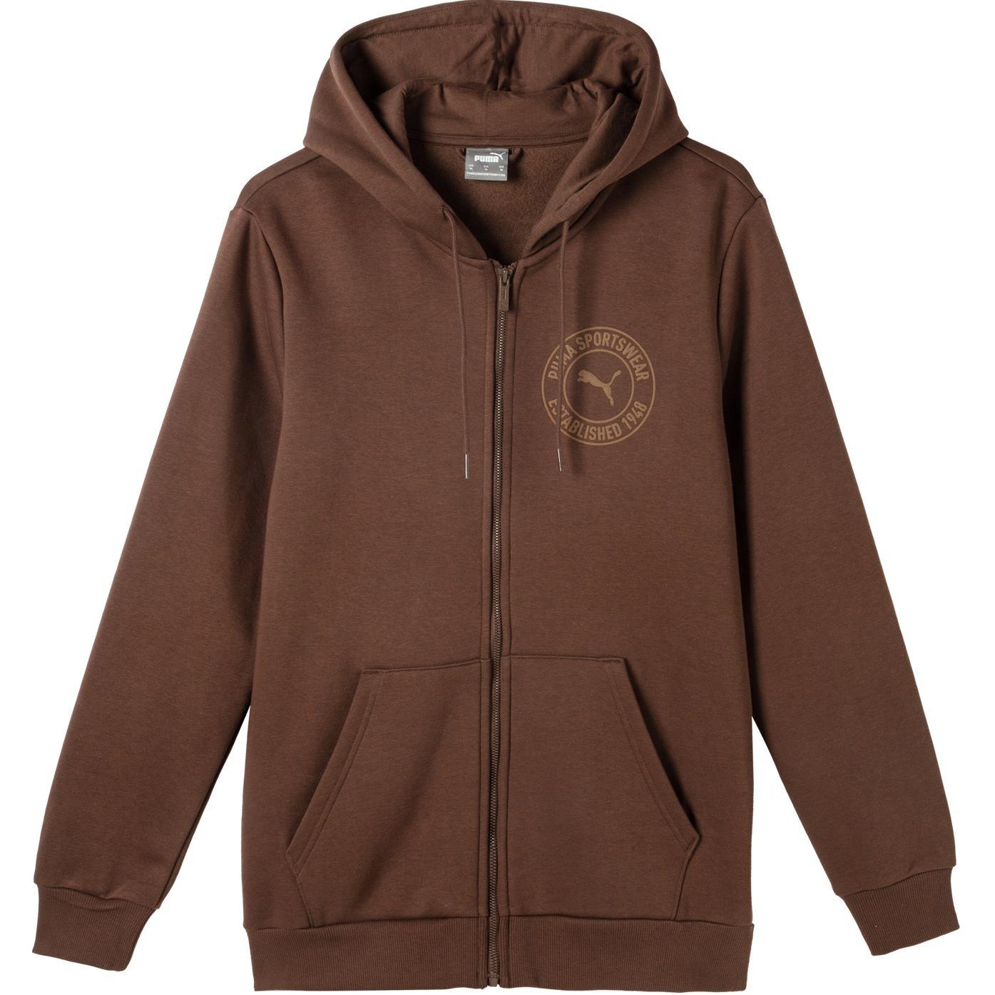 Puma Tonal Sportswear Zip-Up Hoodie Jacket Coffee Brown 684732-65