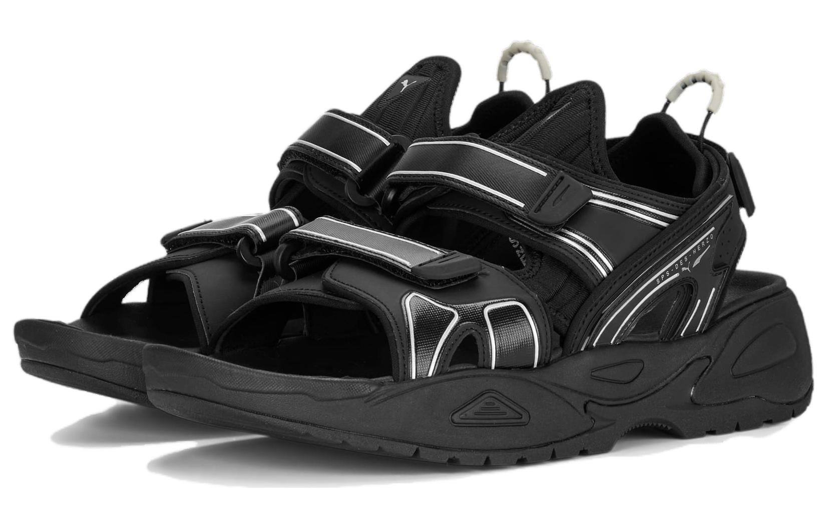 Lookbook Sandales Puma Traek ''Noir Argent'' 389072-01