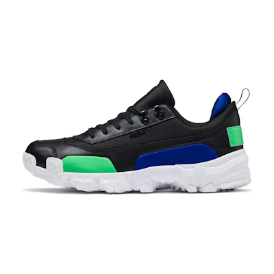 Puma Trailfox Leather Black Green Blue