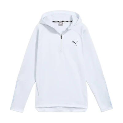 Puma Train Off Season Hoodie Silver Fog Logo Outdoor Training Pullover 522140-95