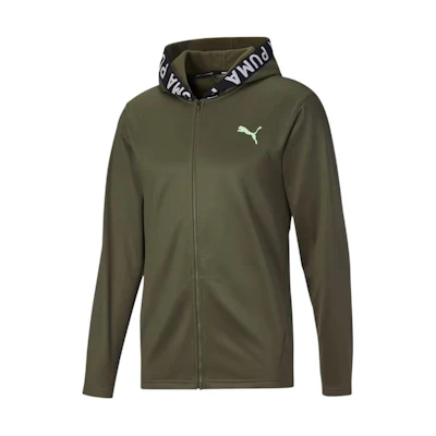 Puma Train PWR Fleece Full-Zip Hoodie Jacket Men’s Moss Green 522550-32