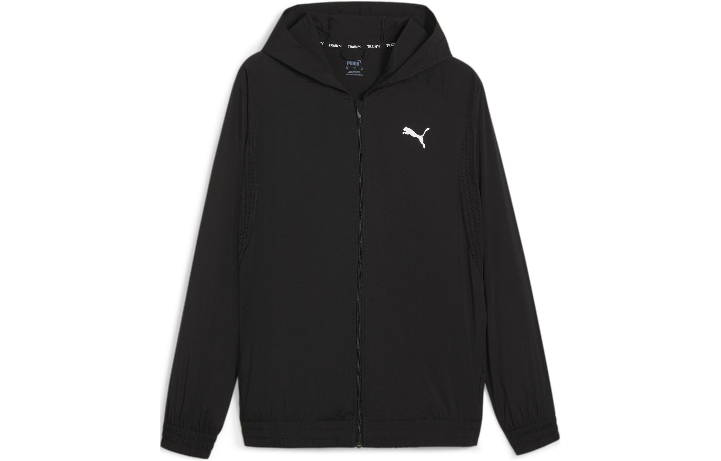 Puma Training Fit Full-Zip Badge Slim Hooded Jacket Black 525528-01