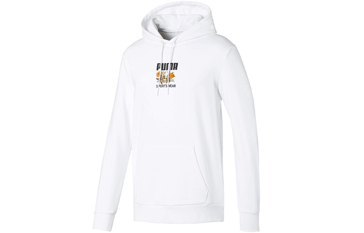 Puma Trend AOP Floral Print Hoodie White - Casual Sportswear 596726-02