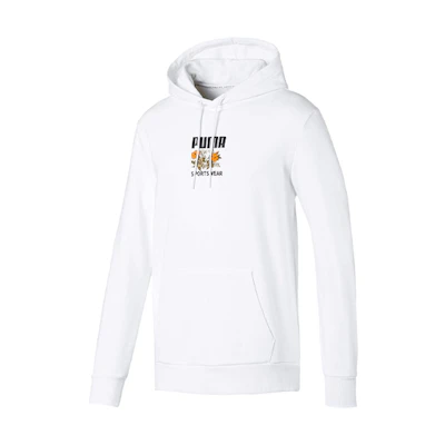 Puma Trend AOP Floral Print Hoodie White - Casual Sportswear 596726-02