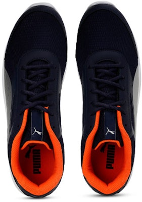 PUMA Trenzo II Idp 透氣輕便 低筒 跑步鞋 男款 黑白橙 Lookbook PUMA Trenzo II Idp 透氣輕便 低筒 跑步鞋 男款 黑白橙
