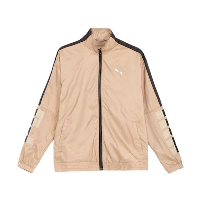 Puma TRN EDGE Colorblock Retro Training Jacket - Khaki Long Sleeve 525200-83