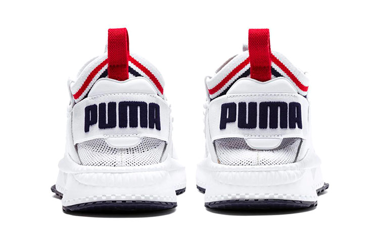 Shop Puma Evolution Tsugi Jun Sport Stripes Kasut Lari Rendah Hitam/Putih 367519-01
