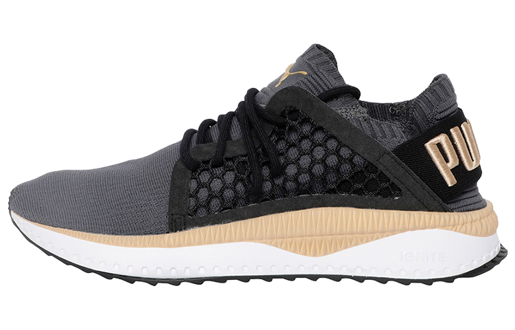 Puma Tsugi Netfit Evoknit Low Running Shoes Black/Grey/Gold 365108-10