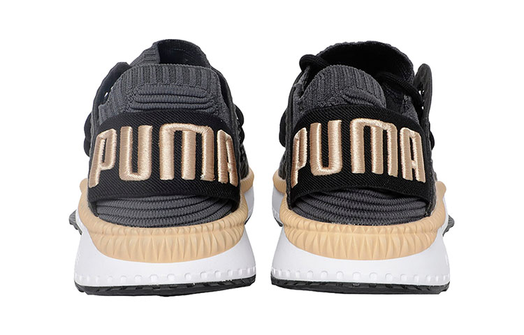Shop Puma Tsugi Netfit Evoknit Low Laufschuhe Schwarz/Grau/Gold 365108-10