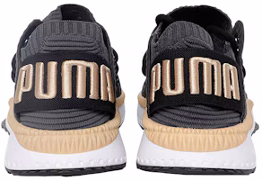 Shop Puma Tsugi Netfit Evoknit Low Running Shoes Black/Grey/Gold 365108-10