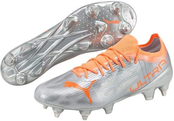 Puma Ultra 1.4 MX SG 低幫透氣軟草地足球鞋 銀橙色 Lookbook Puma Ultra 1.4 MX SG 低幫透氣軟草地足球鞋 銀橙色