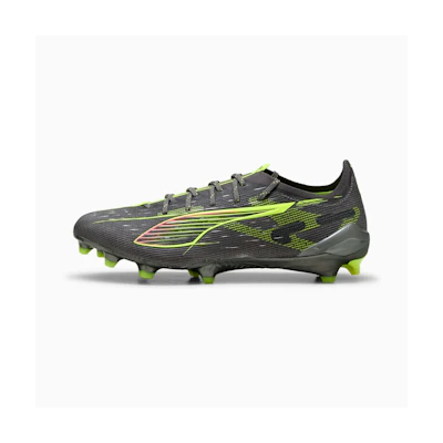 Puma Ultra 5 Ultimate FG Soccer Cleats Matte Aged Silver-Yellow Alert-Sun Struck