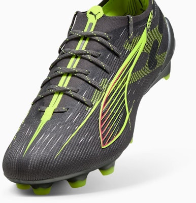 Puma Ultra 5 Ultimate FG Soccer Cleats Matte Aged Silver-Yellow Alert-Sun Struck 108159-03 Details for Puma Ultra 5 Ultimate FG Soccer Cleats Matte Aged Silver-Yellow Alert-Sun Struck 108159-03