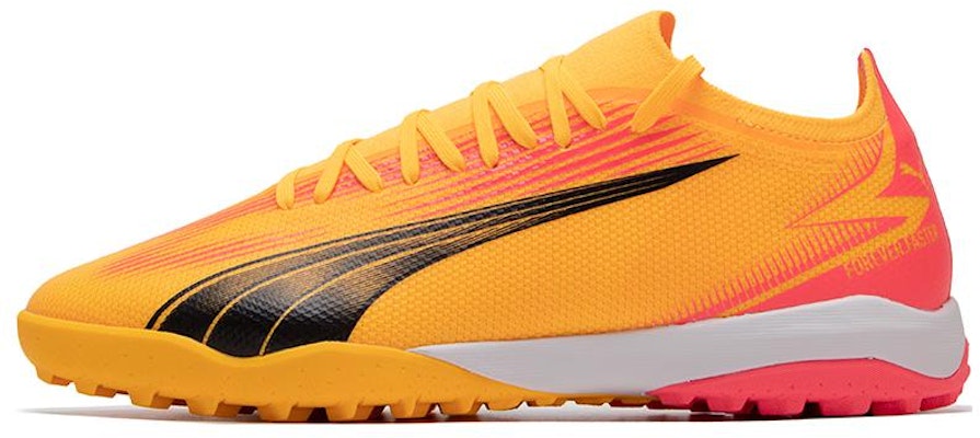 PUMA Ultra Match 圓頭繫帶 TT(膠質碎釘) 耐磨 足球鞋 男款 黃紅 Buy PUMA Ultra Match 圓頭繫帶 TT(膠質碎釘) 耐磨 足球鞋 男款 黃紅