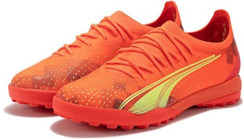 PUMA Ultra Ultimate Cage 碎釘 防滑耐磨 足球鞋 橘黃 Lookbook PUMA Ultra Ultimate Cage 碎釘 防滑耐磨 足球鞋 橘黃