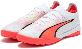 PUMA 圓頭繫帶 舒適百搭 足球鞋 男款 白紅色 Lookbook PUMA 圓頭繫帶 舒適百搭 足球鞋 男款 白紅色