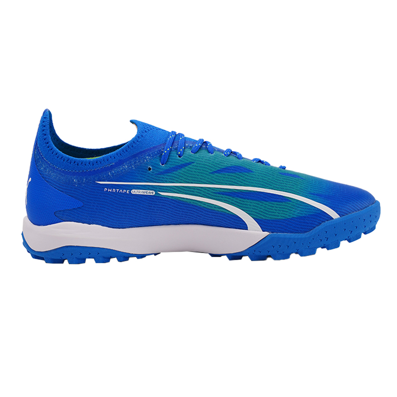 Lookbook PUMA Ultra Ultimate CAGE 短草地 舒適搭配 足球鞋 男款 白藍