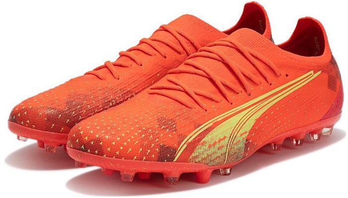 PUMA Ultra Ultimate MG 防滑耐磨 多功能場地足球鞋 橙黃 Lookbook PUMA Ultra Ultimate MG 防滑耐磨 多功能場地足球鞋 橙黃