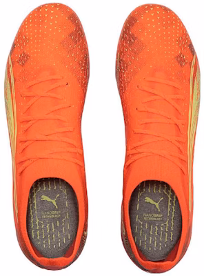 PUMA Ultra Ultimate MG 防滑耐磨 多功能場地足球鞋 橙黃 Shop PUMA Ultra Ultimate MG 防滑耐磨 多功能場地足球鞋 橙黃