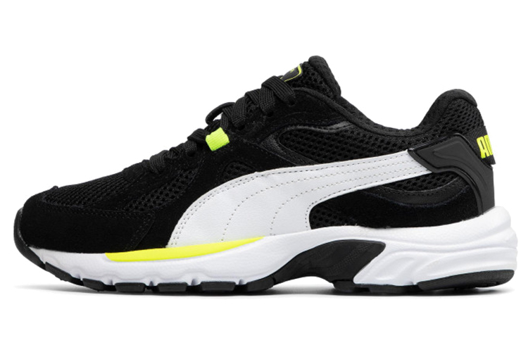 Puma Unisex Axis Plus Suede Low-Top Running Shoes Black/White 370286-07
