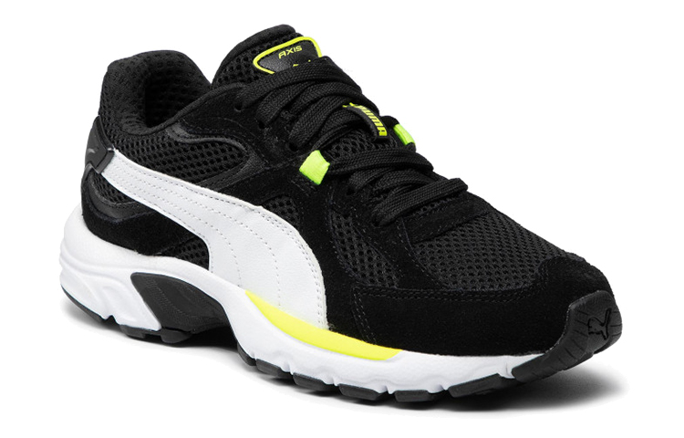 Order 彪马男女款Axis Plus麂皮低帮跑鞋 黑白色 370286-07