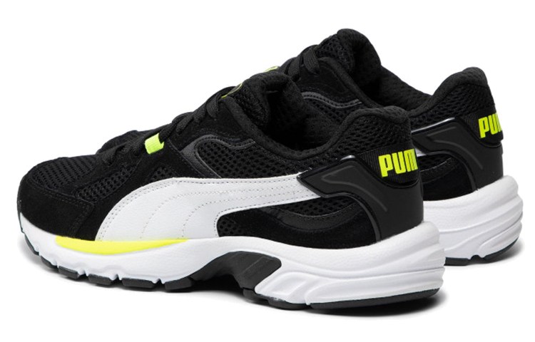 Lookbook 彪马男女款Axis Plus麂皮低帮跑鞋 黑白色 370286-07