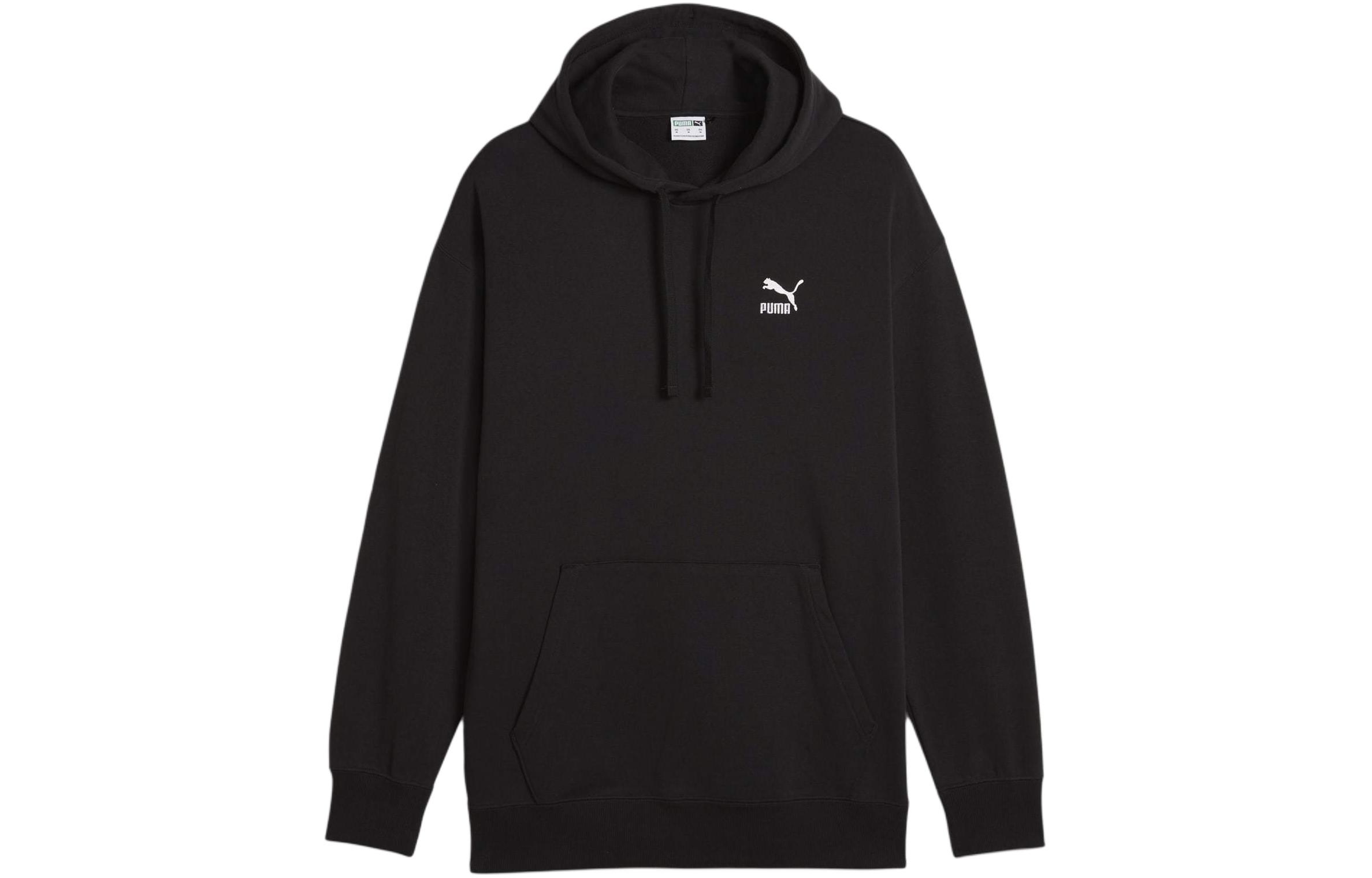 Puma Unisex Black Solid Color Casual Loose Pullover Hoodie 626117-01