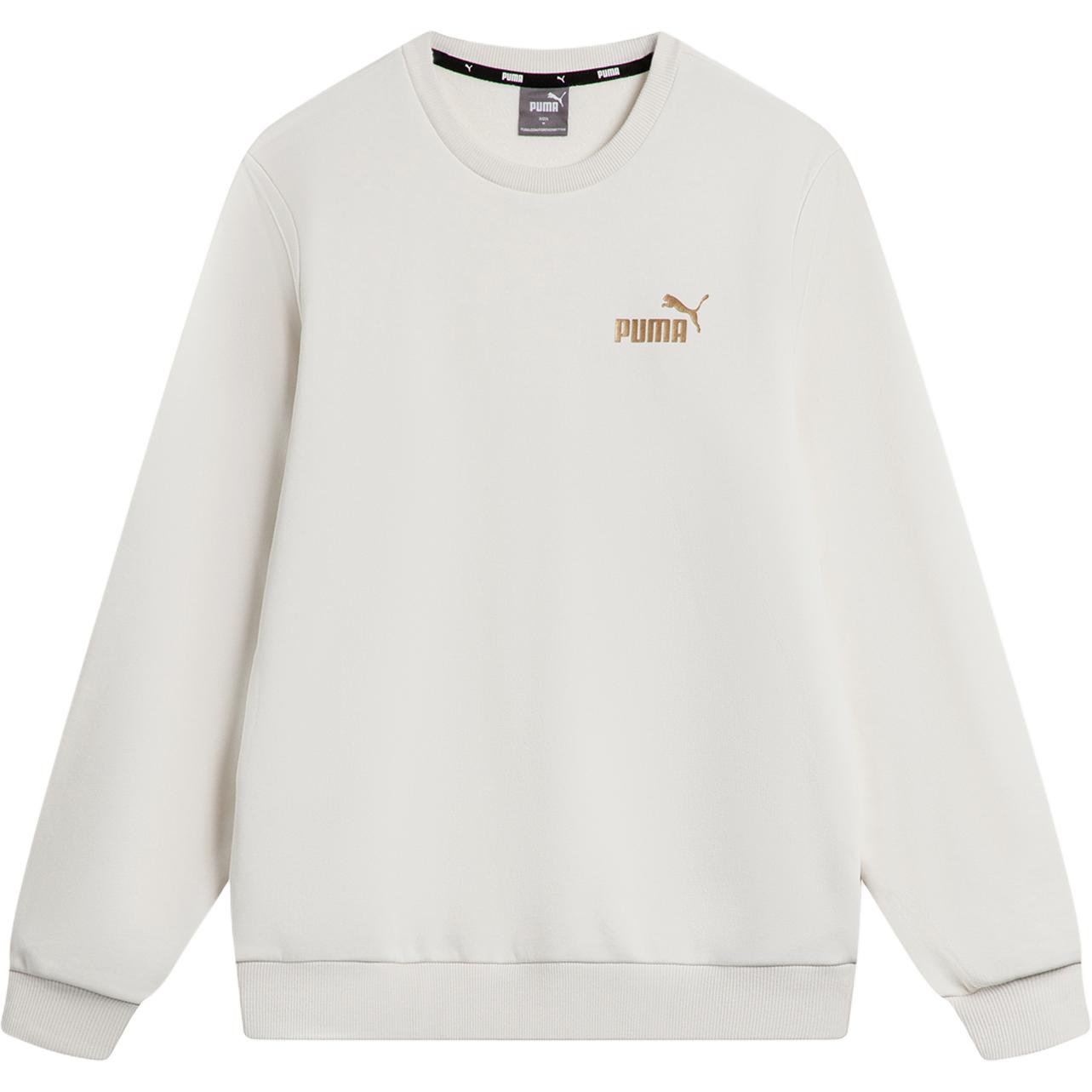 Puma Unisex Casual Crewneck Long Sleeve Sweatshirt White 589034-65