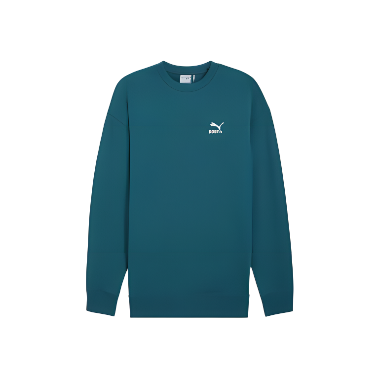 Puma Unisex Comfort Crewneck Pullover Sweatshirt Lime Green 626109-75