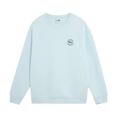 Puma Unisex Crewneck Long Sleeve Casual Sweatshirt Light Blue 627878-23