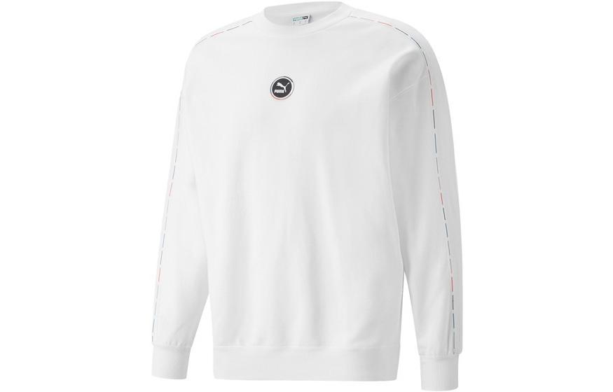 Puma Unisex Crewneck Sweatshirt White with Logo Print 535382-02