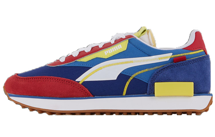Puma Unisex Future Rider Twofold Sd Running Shoes White/Red/Blue 381052-04
