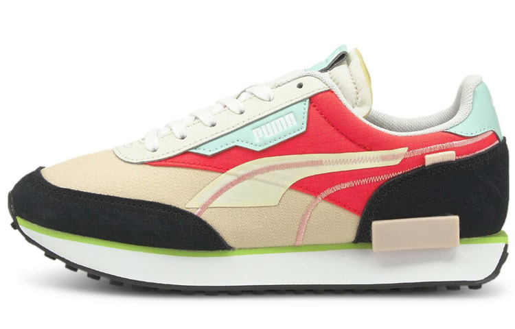 Puma Unisex Future Rider Twofold Sd Running Shoes White/Black/Red 381052-13