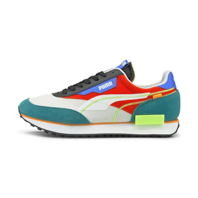 Puma Unisex Future Rider Twofold Sd Running Shoes Green/Red/Black